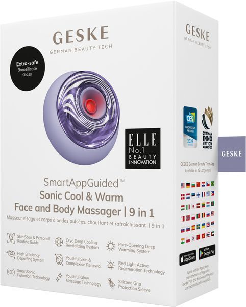 Масажер для обличчя та тіла GESKE Sonic Cool&Warm Face and Body Massager 9в1 purple HB0281 фото