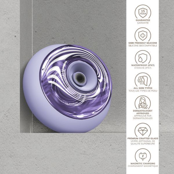 Масажер для обличчя та тіла GESKE Sonic Cool&Warm Face and Body Massager 9в1 purple HB0281 фото