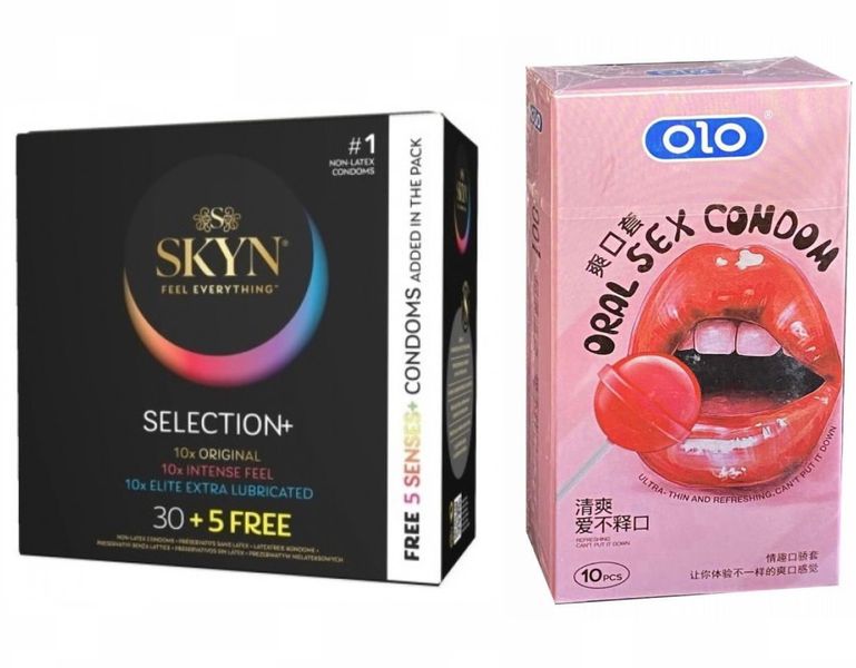 Набір презервативів Skyn ​​35 Selection + OLO Oral Condom 10 штук SOS6 фото