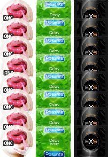 Набір 24 шт ONE Bubblegum + Delay Infinity + EXS Black Latex SOS7486 фото