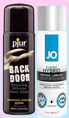 Набір лубрикантів pjur backdoor anal Relaxing jojoba silicone 30 мл + System JO Classic Hybrid (60 мл) LB690 фото