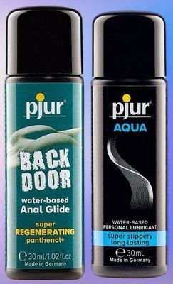 Набір лубрикантів pjur backdoor Regenerating 30 мл + pjur Aqua 30 мл LB441 фото