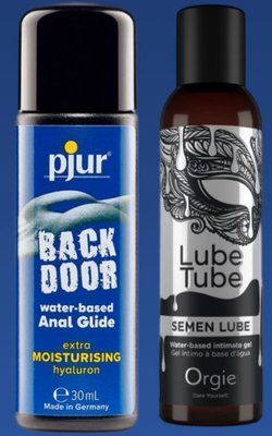 Набір лубрикантів pjur backdoor Comfort water glide 30 мл + SEMEN LUBE intimate gel, 150 мл Orgie LB342 фото