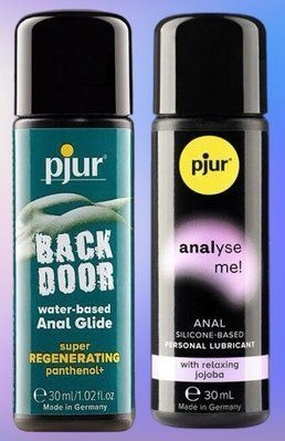 Набір лубрикантів pjur backdoor Regenerating 30 мл + pjur analyse me! Relaxing jojoba silicone 30 мл LB491 фото