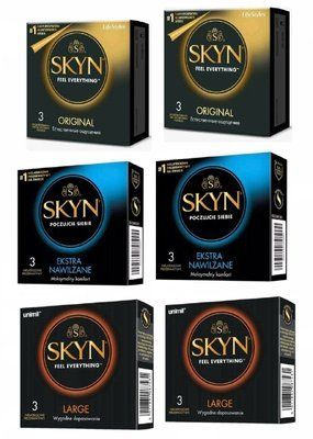 Набір Skyn 18 шт : Extra Lube - 3x2 шт , Original - 3х2 шт , Large - 3x2 SK117 фото