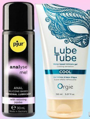 Набір лубрикантів pjur analyse me! Relaxing jojoba silicone 30 мл + LUBE TUBE COOL, 150 мл ORGIE LB640 фото