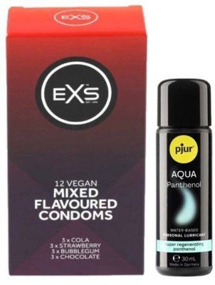 Набір EXS Mixed Flavoured (12 шт) + pjur Aqua Panthenol 30 мл SOS13453 фото