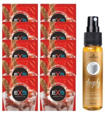 EXS STRAWBERRY SUNDAE 10 шт + Sensuva Deeply Love You Salted Caramel (29 мл) SOS14054 фото
