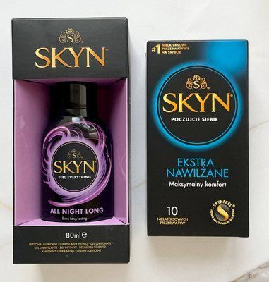 Набір Skyn Exstra Lube 10шт + Лубрикант Skyn All Night Long 80 мл SOS2084 фото