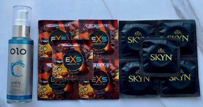 Набір EXS Crazy Cola 5 шт + SKYN Original 5 шт + Лубрикант охолоджуючий OLO 60 мл SOS3534 фото