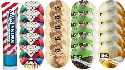 Набор из SwissNavy CoolingPeppermint 10мл + ONERibs + ONE Vanish + ONE Mint Chocolate + ONEBanana SOS8632 фото
