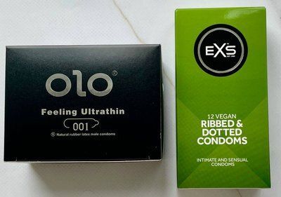 Набір OLO Feeling Ultrathin 001 10 шт - EXS Ribbed & Dotted 12 шт SOS3184 фото