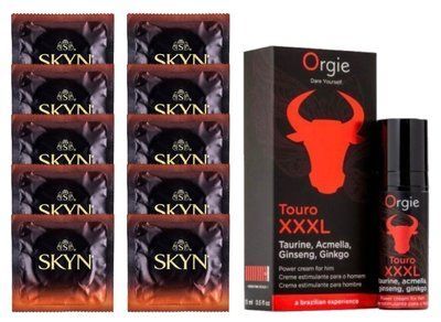 Комплект Skyn Warming 10 шт + TOURO XXXL Cream (15 мл) SOS14455 фото