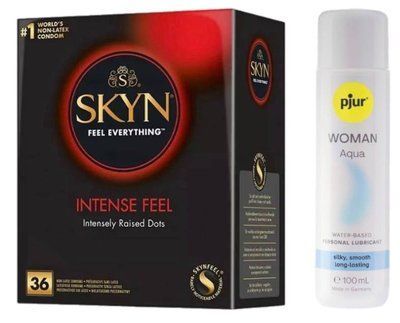 Комплект Skyn ​​Intense feel 36 шт + Pjur Woman Aqua 100 мл SOS13203 фото