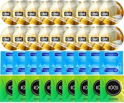 Набор 36 шт ONE Banana Split + Pasante Cooling + EXS Glow in the Dark SOS7685 фото