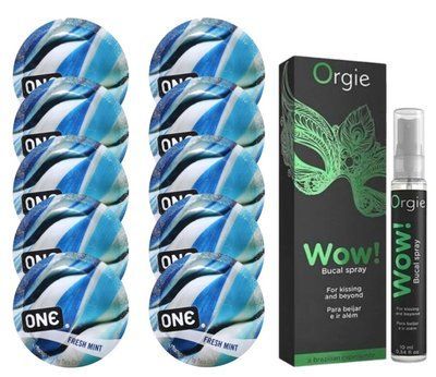 Комплект ONE Fresh Mint 10 шт + WOW! &ndash; Menthol, 10 мл, ORGIE SOS13804 фото
