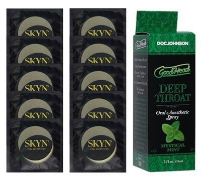 Комплект SKYN Pina Colada 10 шт + Doc Johnson GoodHead Deep Throat Spray Mystical Mint (59 мл) SOS13703 фото