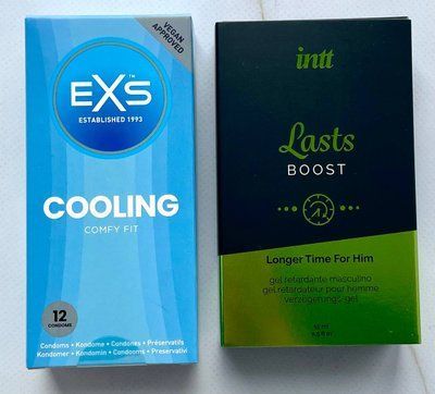 Набір EXS Cooling 12 шт - Пролонгатор для чоловіків Intt Lasts (15 мл) SOS3634 фото