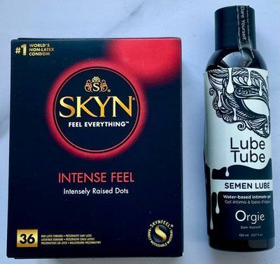 Набор SKYN Intense Feel 36 шт. - Лубрикант SEMEN LUBE intimate gel, 150 мл Orgie SOS3334 фото