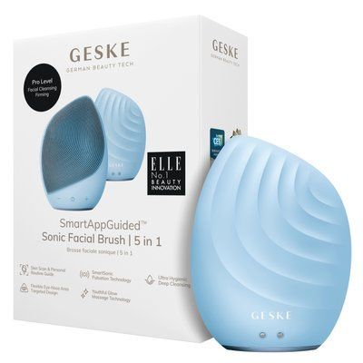 Електронна ультразвукова щітка для обличчя GESKE Sonic Facial Brush 5в1 aquamarine HB0072 фото