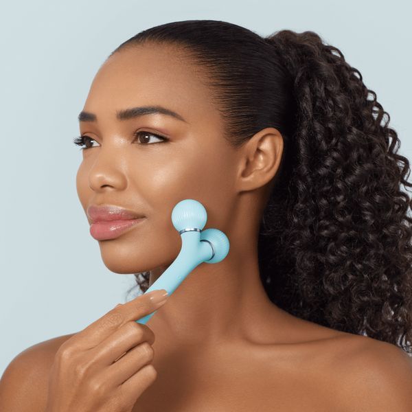 Электронный ультразвуковой ролик для лица GESKE Sonic Facial Roller 4в1 turquoise HB0180 фото