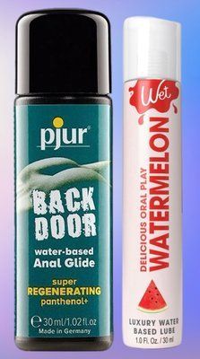 Набір лубрикантів pjur backdoor Regenerating 30 мл + Wet Oral Play Watermelon (30 мл) LB542 фото