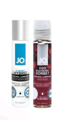 Набір лубрикантів System JO Classic Hybrid (30 мл) + System JO H2O Raspberry Sorbet (30 мл) LB60 фото
