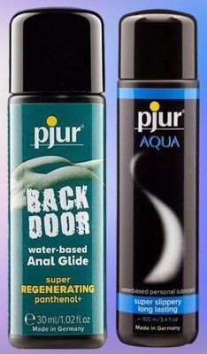 Набір лубрикантів pjur backdoor Regenerating 30 мл + pjur Aqua 100 мл LB442 фото