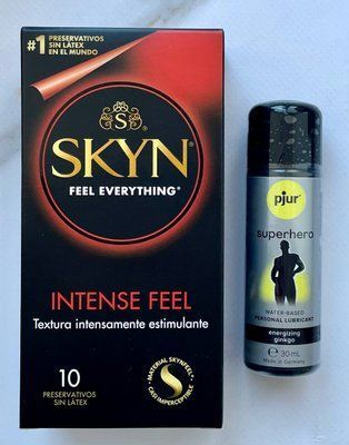 Набір SKYN Intense Feel 10 шт - Стимулювальна змазка pjur Superhero glide 30 мл SOS1985 фото