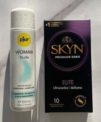 Комплект SKYN Elite 10шт + Змазка на водній основі pjur Woman Nude 100 мл SOS2185 фото