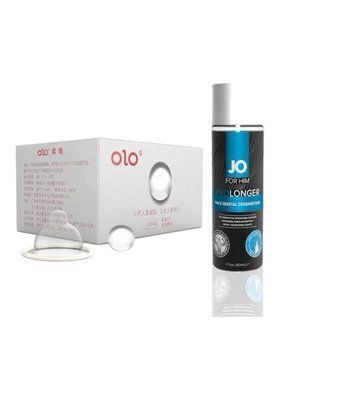 OLO Feeling Ultrathin 5шт.+Пролонгувальний спрей System JO Prolonger Spray with Benzocaine (60 мл) SOS6561 фото