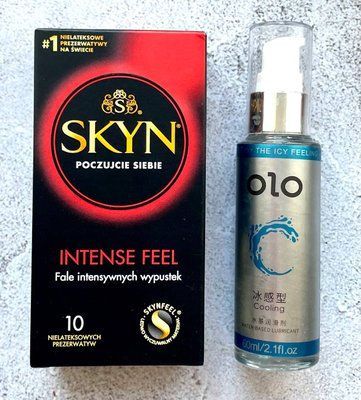 Комплект SKYN Intense Feel 10 шт + Лубрикант охолоджуючий OLO 60 мл SOS2335 фото