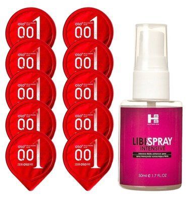Комплект OLO 001 (червоні) 10 шт + SHS LibiSpray 50 мл SOS14255 фото