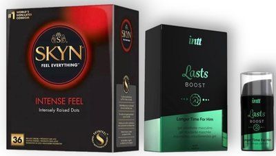 Набор из SKYN Intense Feel (36 шт) + Пролонгатор Intt Lasts (15 мл) SOS8983 фото