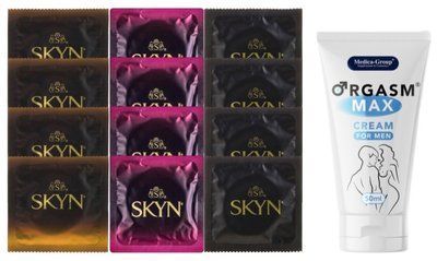 Комплект: Пролонгатор Medica-Group Orgasm Max 50 мл + 8 шт. SKYN + 4 шт. SKYN Original SOS10996 фото