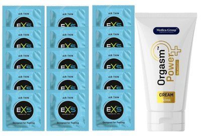 Комплект EXS Air Thin 15 шт + Medica-Group Orgasm Power for Women SOS14785 фото