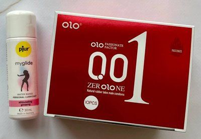 Набір OLO збуджуючі 001 (червоні) 10 шт + Збудлива змазка pjur my glide 30 мл SOS1384 фото