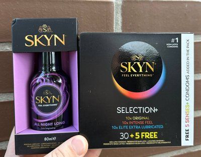 Набор : SKYN Selection 30 + 5 of 5 Senses 35 шт и Лубрикант Skyn All Night Long &ndash; 80 мл SOS589 фото