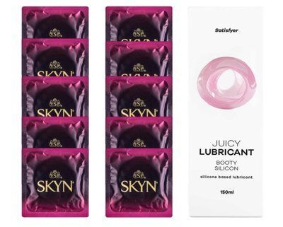 Комплект SKYN CHERRY 10 шт. + Лубрикант Satisfyer Juicy Lubricant Booty Silicon 150 мл SOS12604 фото