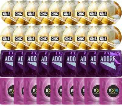 Набор 36 шт ONE ONE Banana Split + Pasante Adore + EXS EXTRA SAFE SOS7537 фото