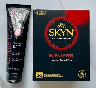 Набір Skyn Intense Feel 36 шт - Лубрикант ORGIE LUBE TUBE цукрова вата, 100 мл SOS2935 фото