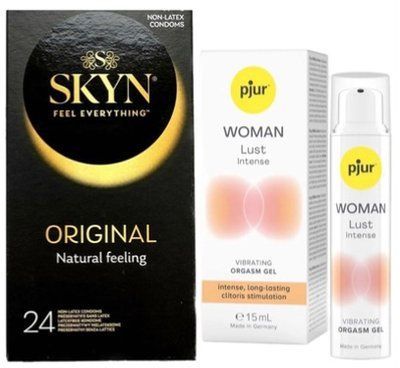 Набор из SKYN ORIGINAL 24 шт. + Жидкий вибратор pjur Woman Lust Intense (15 мл) SOS9993 фото