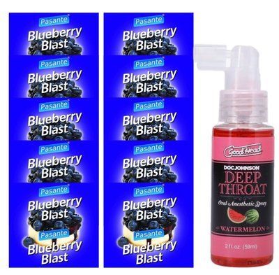 Pasante Blueberry Blast 10 шт + Doc Johnson &ndash; Watermelon, 59 мл SOS13955 фото