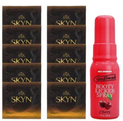 Комплект SKYN Passion Daiquiri 10 шт + Doc Johnson GoodHead Booty Licker Spray Cherry 29 мл SOS13654 фото