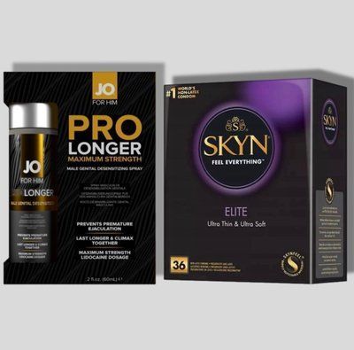 SKYN Elite, 36 шт + Пролонгатор JO Prolonger Spray with Lidocaine (60 мл) SOS5251 фото