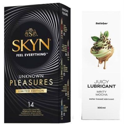 Набор Лубрикант Satisfyer Minty Mocha 300мл + SKYN Unknown Pleasures+ 14 шт. SOS12804 фото