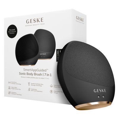 Ультразвукова щітка для тіла та інтенсивний пілінг GESKE Sonic Body Brush&Intensive Exfoliator 7в1 gray HB0353 фото