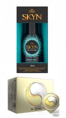 OLO Ice Durable Fire 10 шт та Лубрикант SKYN AQUA FEEL 80 мл SOS740 фото