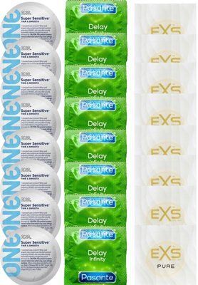 Набір 24 шт ONE Super Sensitive + Delay Infinity + EXS Pure SOS7389 фото