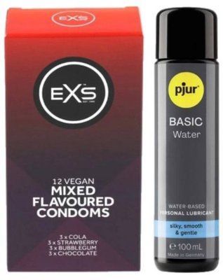 Набір EXS Mixed Flavoured (12 шт) + pjur Basic Waterbased 100 мл SOS13455 фото